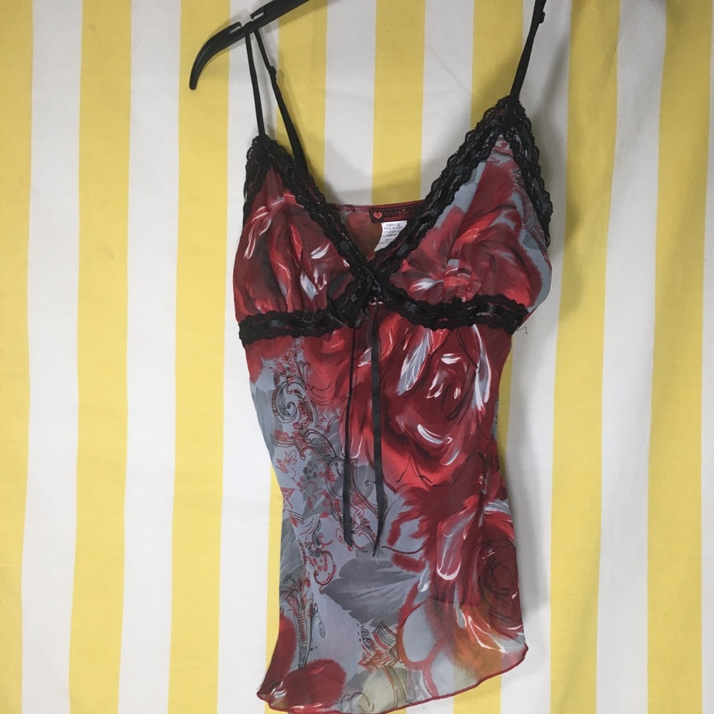Rose shear top